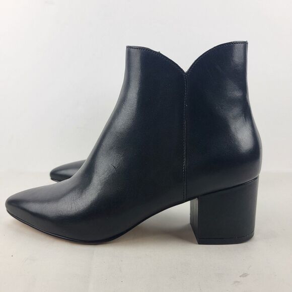 Cole Haan Elyse Leather Booties Black Boots Size 7 - Picture 2 of 11
